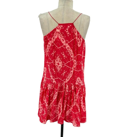 Rebecca Taylor Clementine Cami Dress Silk Red Printed Size 4 - Picture 7 of 10